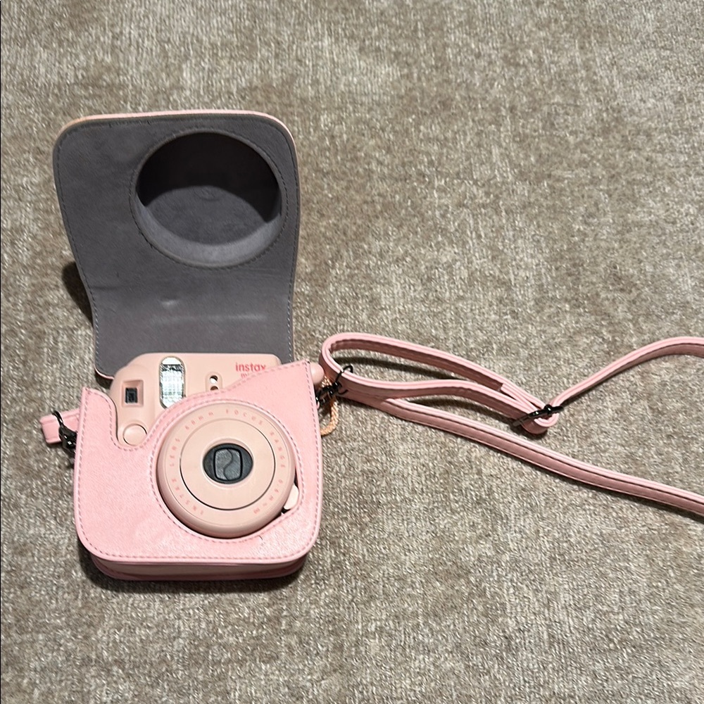 Pink Instax Camera with Case